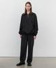 INSILENCE Double-Pleat Wide Sweatpants Black