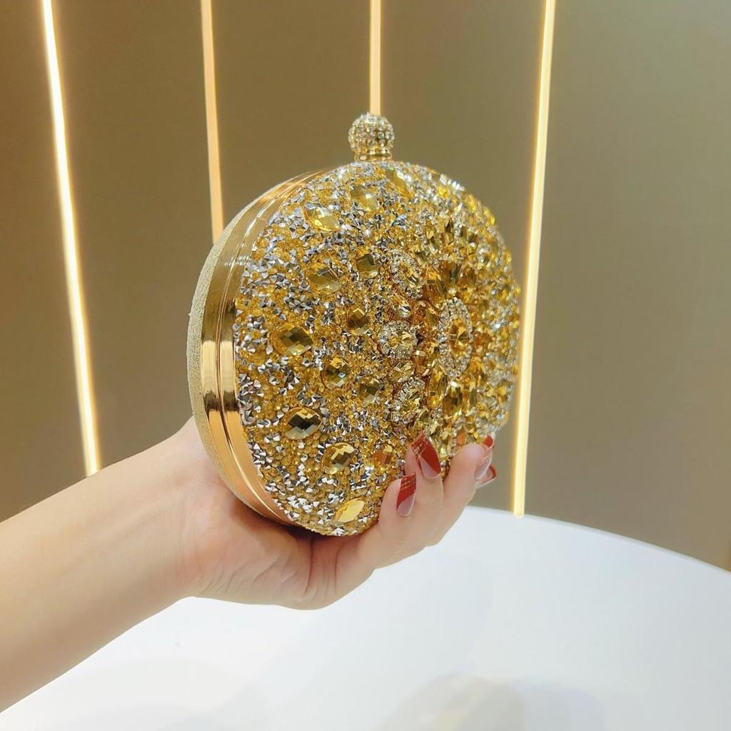 Rhinestone Sunflower Evening Bag: Luxury & Versatile Crossbody Handbag with Elegant Sparkle