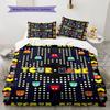 Pac-Man Custom Name Pattern Bedding,Quilt Set Quilt Cover Pillowcase Home Birthday Gift(1 * Duvet Cover + 2 * Pillowcase, Without Core)
