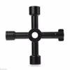4 In 1 Multifunction Electrician Plumber Cross Switch Wrench Tool Universal Square Triangle Key for Gas Train Bleed Radiator