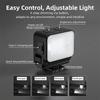 LED Camera Video Lights IPX4 Waterproof for DJI Action 5 Pro/Action 4 Vlogging Light 3000K/4440K/8700K Adjustable Lighting Lamp