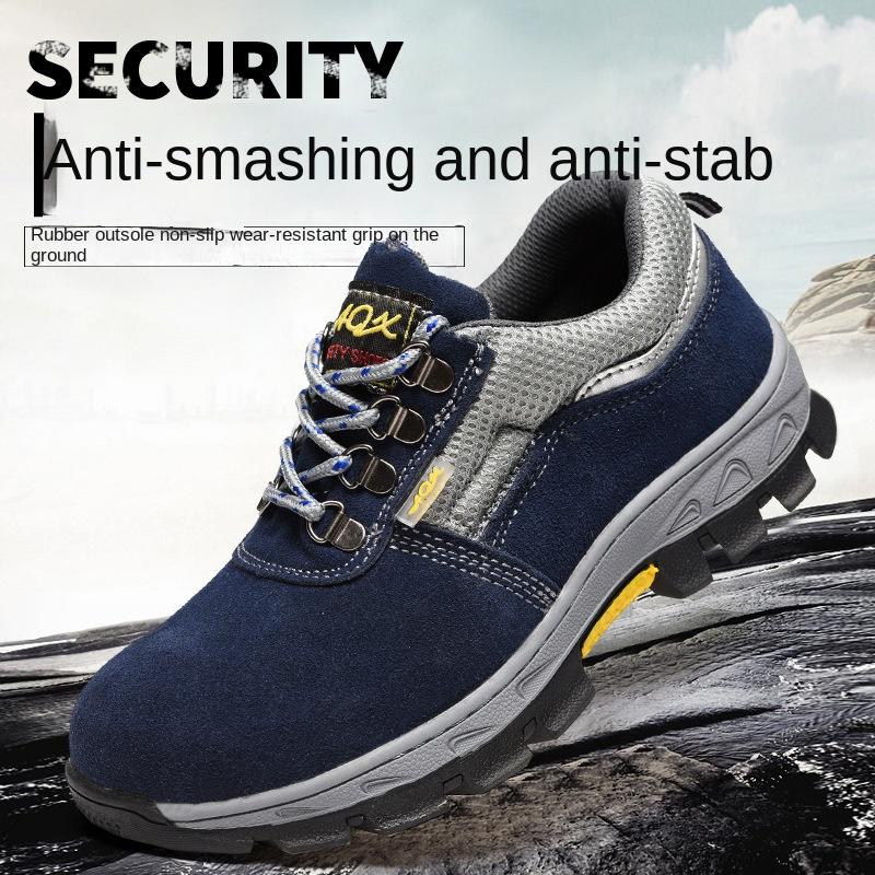 Labor Insurance Shoes Men's Anti-smashing and Anti-piercing Wear-resistant and Non-slip Fashion Safety Protective Shoes