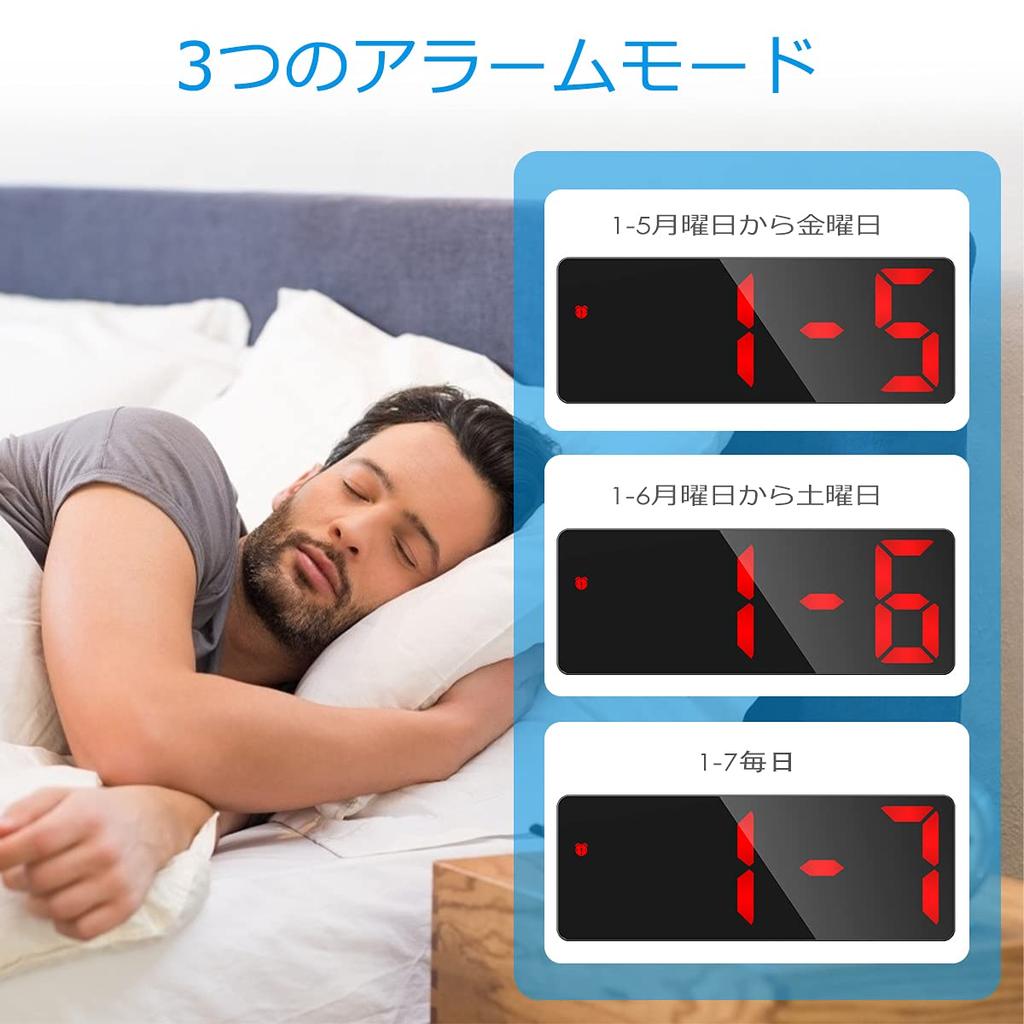 Digital LED Clock, Alarm Clock, Table Clock, Desk Clock, Temperature Display, Calendar Display, Brightness Adjustment, Dimmable, Large Screen, Alarm