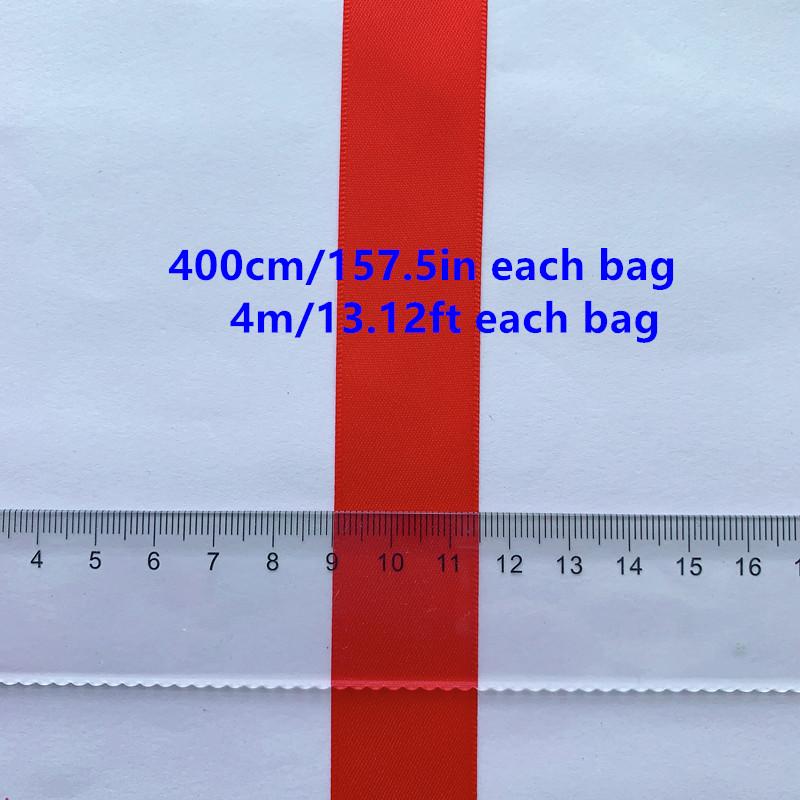 4m/13.12ft Each Bag Wide 2.5cm/0.98in Double Face Satin Ribbons Handmade DIY Sewing Trim Craft Webbing Clothing Hair Gift Wrapping Tie Home Festival