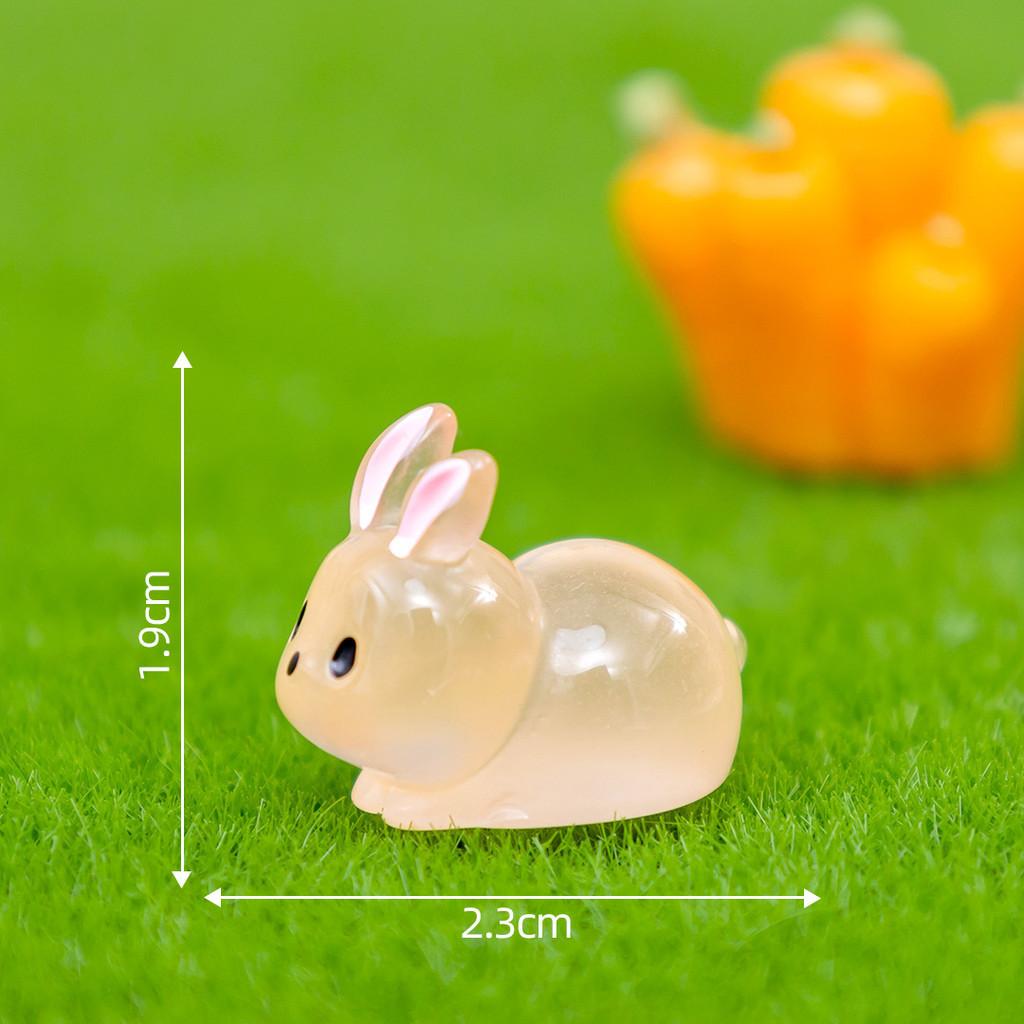 Landscape Micro Noctilucent Rabbit Decoration Accessories Desktop Dolls Toy