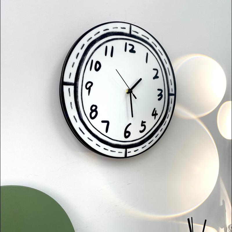 Creative Cartoon Silent Wall Clock Hanging Quartz Clock Anime Art Clock Living Room Studio Music Room Home Wall Decoration