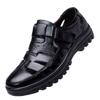 Business Dongdong Coole Lederschuhe für Herren Casual Hochzeit Bräutigam Britische Sandalen Sommer Atmungsaktiv Jugendlich Spitz Herrenschuhe