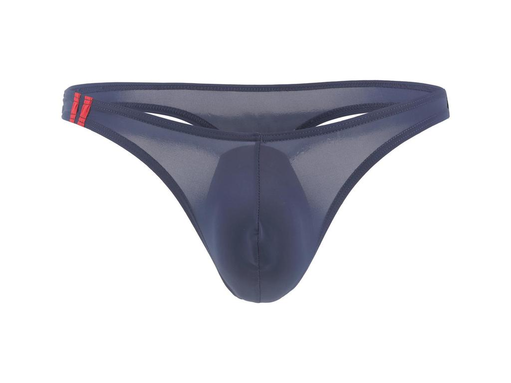 Men's Low-Rise U-Convex Ice Silk Thong E044