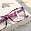Unisex Fashion HD Progressive Multifocal Presbyopia Glasses Women's Fashionable Printed Frames Anti-Blue Light Reading Glasses