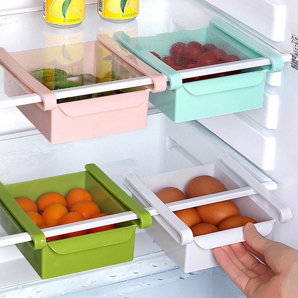Slide Drawer Type Food Fruit Egg Storage Organizer Storage