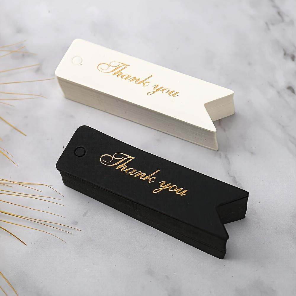 Thank You Tags Personalized Dovetail Hanging Gift Tags for Arts & Crafts DIY Crafts And Festive Gift Wrapping Bronzed Paper Tags