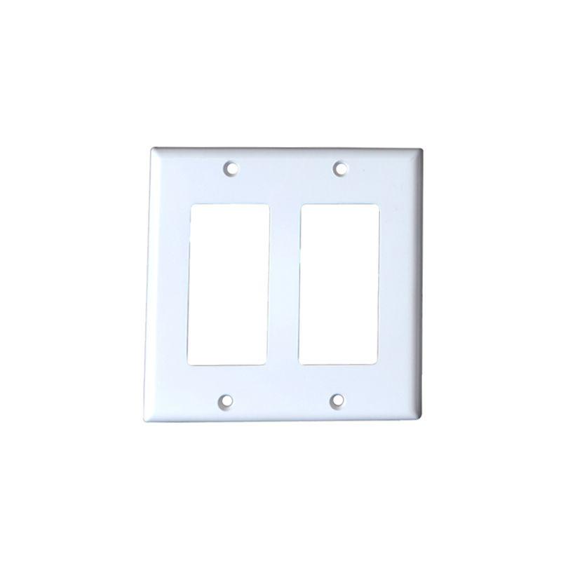 Sleek And Durable White Decorator Outlet Wall Plate Rocker Switch Cover For Home