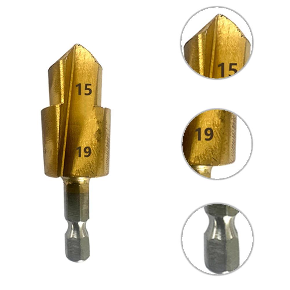 PPR Anheben Stufenbohrer 6,35 mm Sechskantschaft Stufenbohrer Vollständiger Öffnungsprozess Aufweitbohrer Wasserrohr-Verbindungswerkzeug