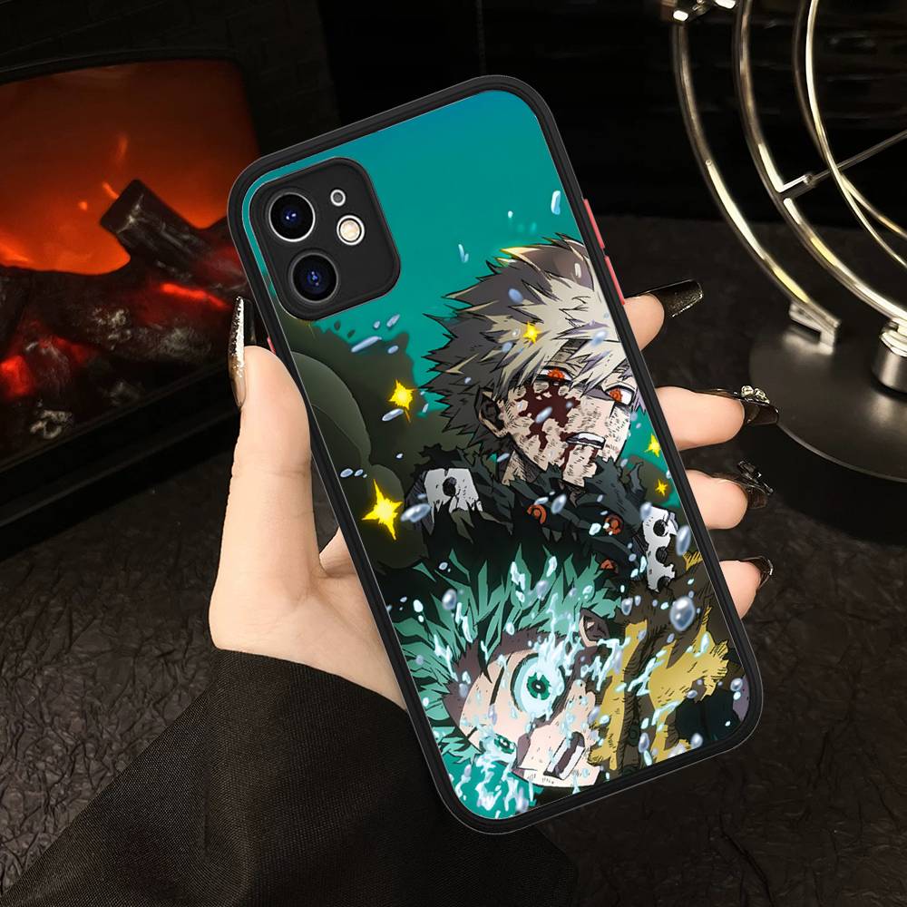My Hero Academia Katsuki Bakugo My Hero Phone Case For IPhone 16 Pro Max Case 11 12 13 14 15 Pro Plus X XS MAX Case Matte Cover