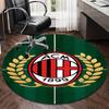 1PCS Tappeto Rotondo Milan Football Club Stampato Tappeto Rotondo per Area, Tappeto per Casa Ufficio, Tappeto Rotondo per Sedia, Tappeto Decorativo Regali per Fan Regalo di Natale