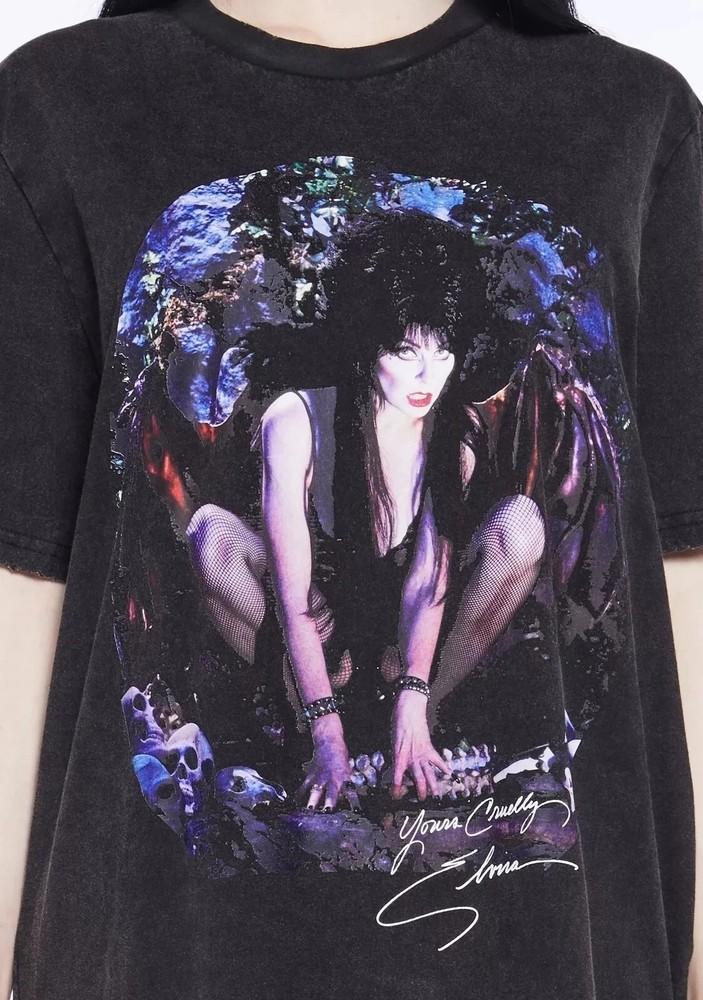 Elvira Demon Elvira Graphic Black Short Sleeve Unisex T shirt Men Women KH15542 S
