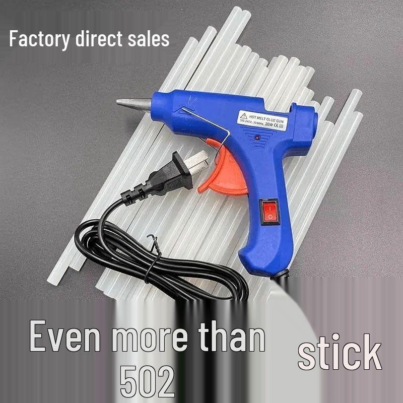 Safe DIY Hot Melt Glue Gun with Anti-Scald Design & Strong Glue Sticks for Household Handmade Projects