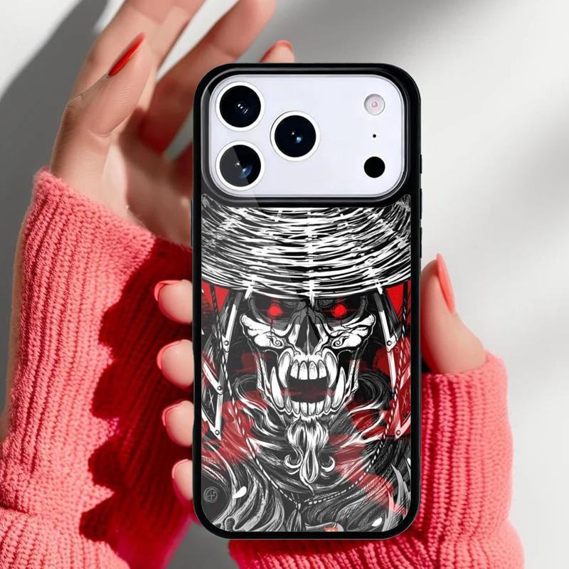 Samurai Oni Mask Phone Case for iPhone 17 Air 16e 15 14 13 Pro Max Back Cover for 12 11 Pro Coque
