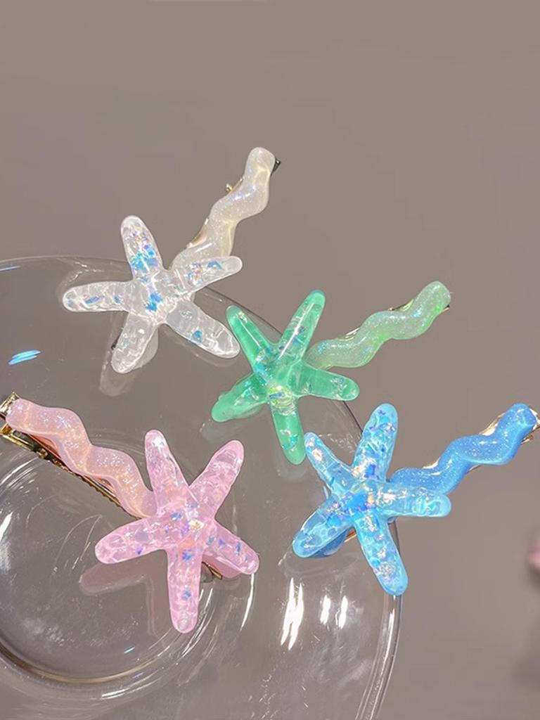 1/4 Pcs Fashion Sweet Geometric Pentagram Hair Claws For Women Girls Party Hair Accessories