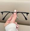 Blue Light Blocking Eyeglasses Men Women Vintage Oval Frame  Nearsighted Protective Glasses NEW Finished Myopia Glasses