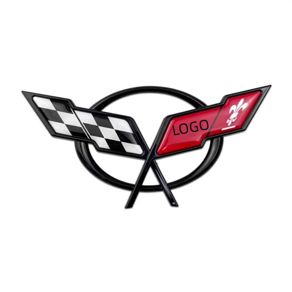 Emblème de Voiture ABS 3D Autocollant Coffre Arrière Capot Avant Badge de Remplacement Décoration Extérieure Pour Corvette C5 C6 C7 C8