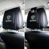 AAAJI1 Car Headrest Cover Dustproof Cover For Front Seat Head Rests For Skoda Octavia 3 2 Superb 3 Kodiaq Fabia Kamiq Karoq Accessories