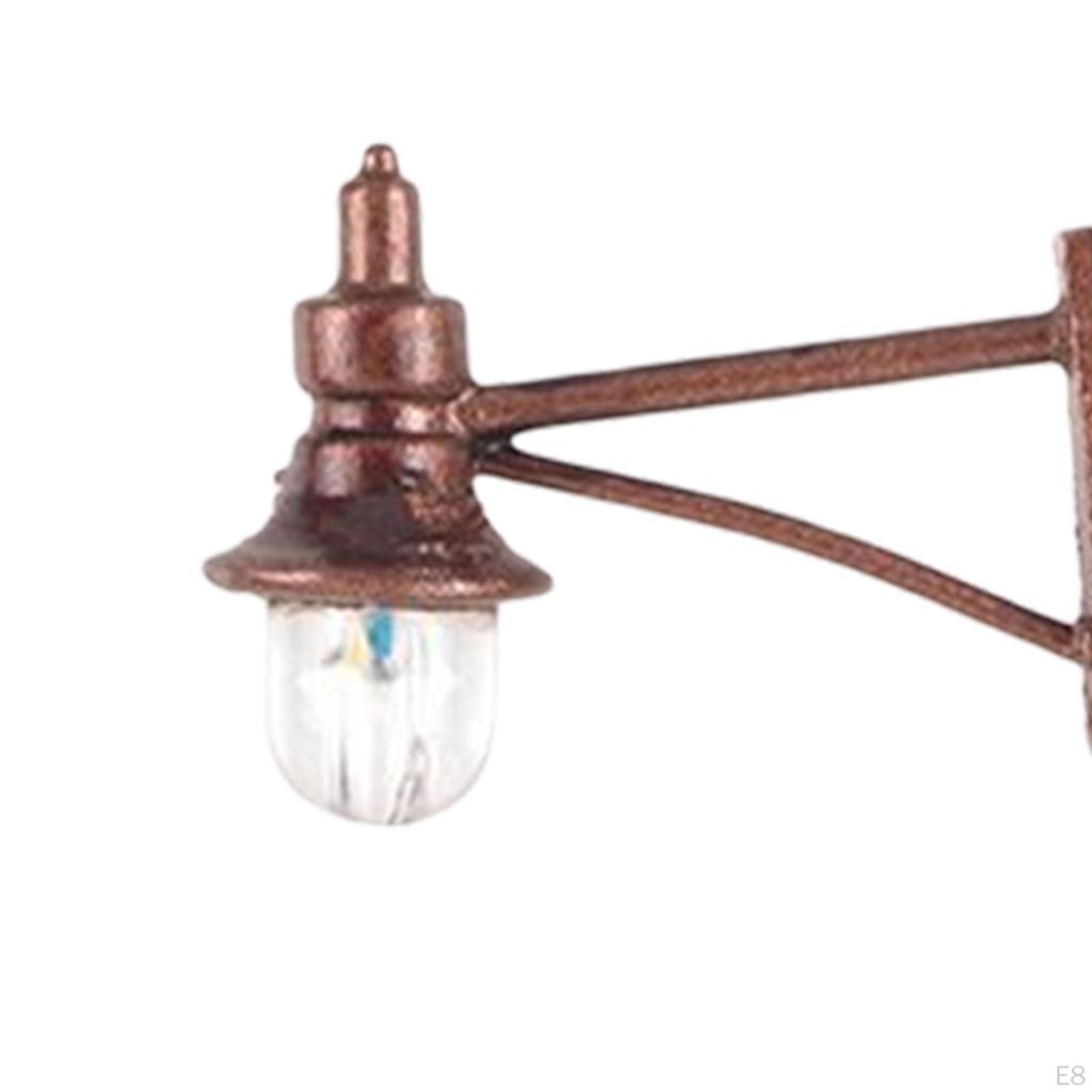 5Pcs 1/87 Scale Street Lights Simulation Decoration Durable Miniature Model Railway Lamps Lamp for