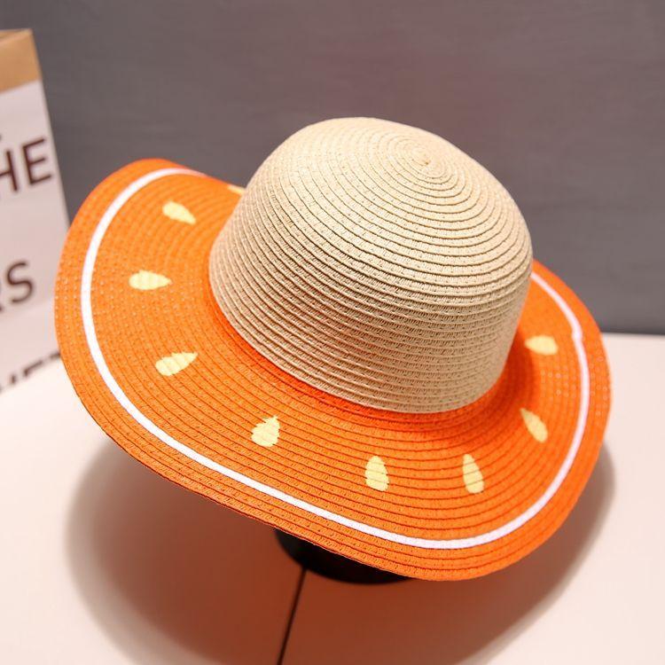 Summer Children's Sun Protection Hat Girls' Sun Beach Beach Vacation Straw Hat