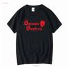 T-shirt con Logo del Diavolo Satanic Surfers Vestiti di Marca Lavaggio Vintage Traspirante Versatile Elasticizzato Moda Leggermente Grafica