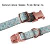 Fashion Dog Collar+Leash+Necktie Set Completes with Colorful Floral Print Bow Perfect for Pets Outstanding in the Crowd