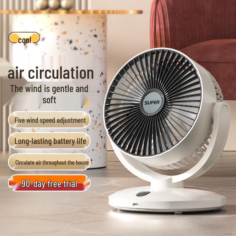 Portable Folding Desktop Fan with Long Battery Life - Clip, Stand, or Hang for Office Use