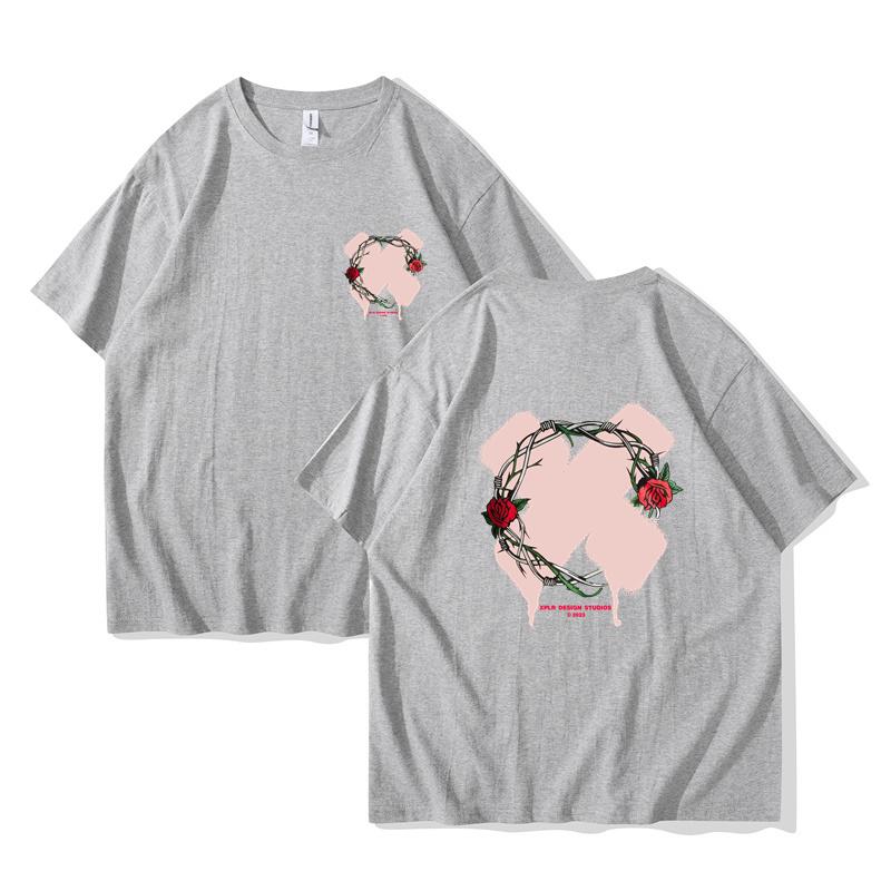 Neu in XPLR Sam und Colby Thorn T-Shirt Rundhals Kurzarm T-Shirt Herren T-Shirt Harajuku Streetwear Reine Baumwolle Oberteile