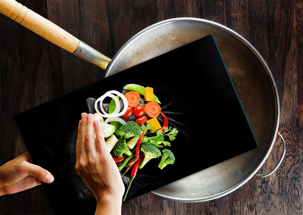 Glass Board Cutting Board 52X30 Cat