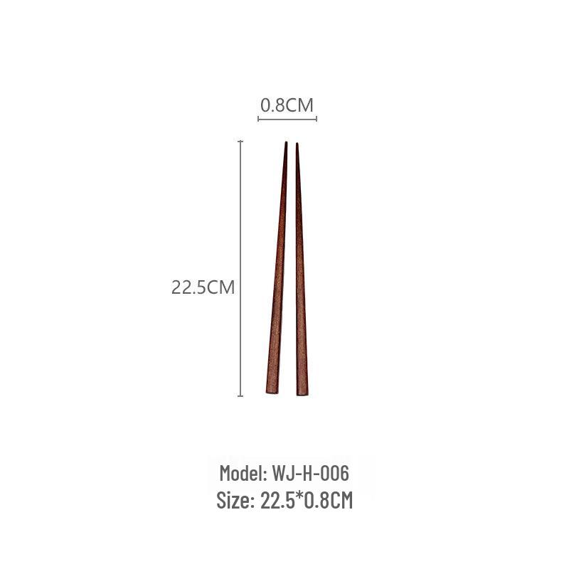 Phoebe Wood Spoon, Fork, and Chopsticks Set - Portable, Wrapped, and In Stock for Household Use