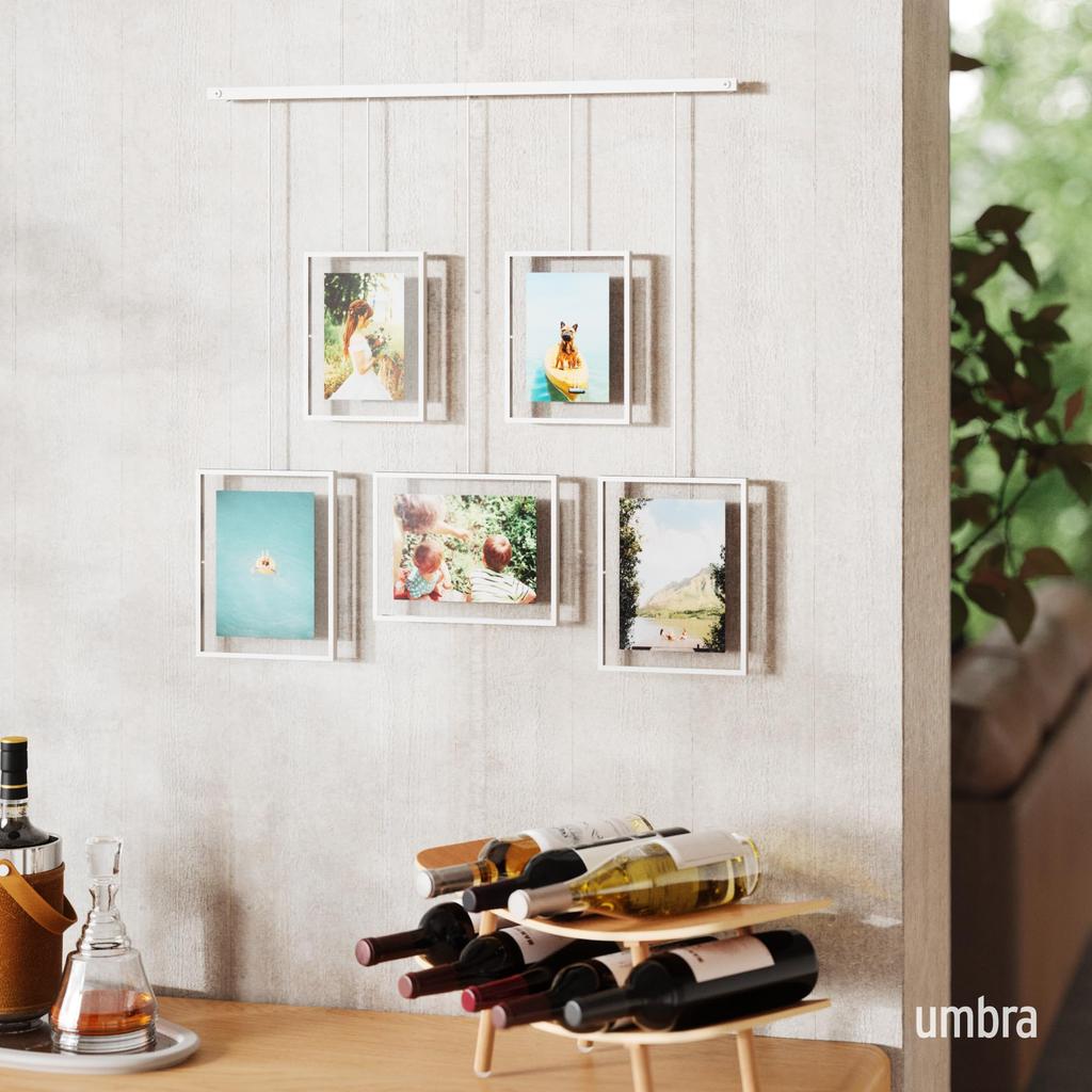 Umbra EXHIBIT Photo Display Frame, Stylish Postcard Size, 2L Size, White (Product Code: 21013426660)