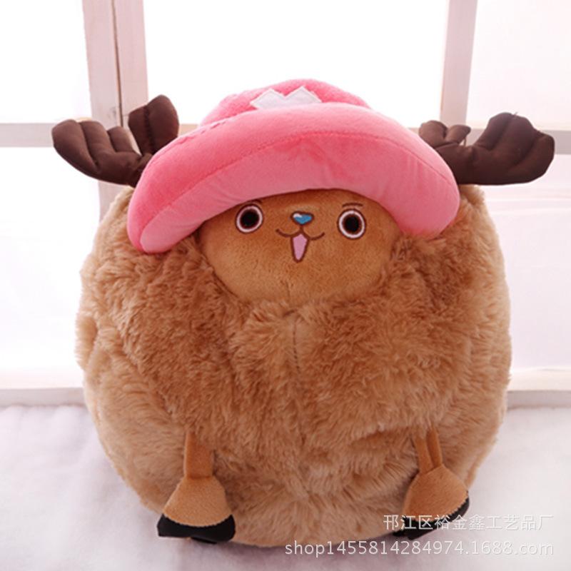 35Cm Chopper Toy Cute Round Hand Pocket Pillow Reindeer Soft Kawaii Hugging Cushion Anime Periphery Cosplay Christmas Kids Gift