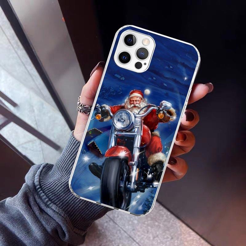 Christmas Santa Claus Present Phone Case For iPhone 17 Air 16 15 Pro Max 14 Plus 13 Mini 12 11 Cover 7 8 SE Silicone Shell Print