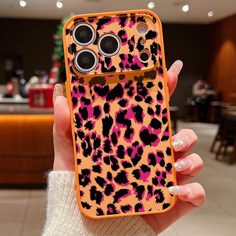 Leopard Print Pattern Magnetic Phone Case For iPhone 17 ProMax 16 15 14 13 Pro Max For Magsafe Wireless Charge Shockproof Cover