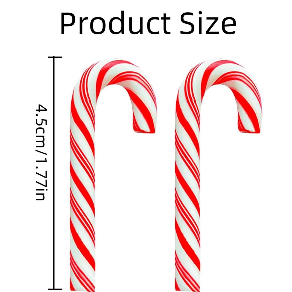 50pcs Christmas Candy for Crafts Plastic Fake Candy Decor Ornaments Mini Faux Candy for Tree Hanging DIY Xmas Decor Party