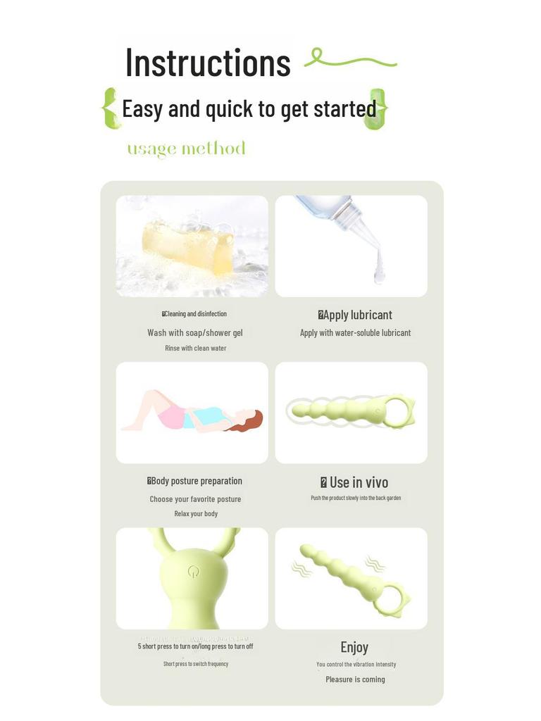 Miji Miaoye Vibrierende Analkugeln – Analstimulator-Spielzeug für Frauen