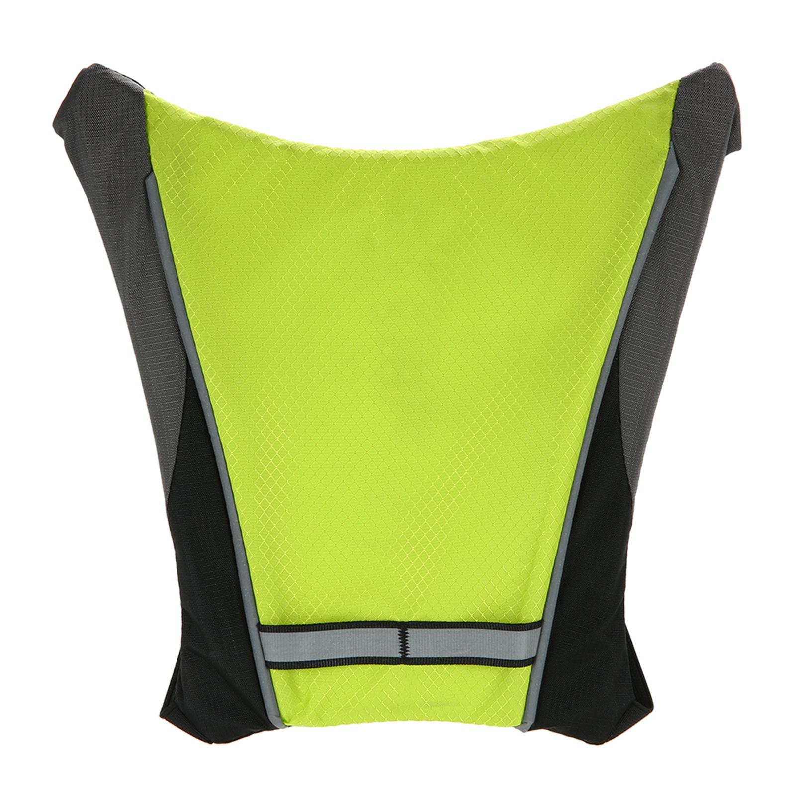 

USB Rechargeable Reflective Backpack Attachment Clip with Remote Control LED Signal Light Outdoor Sport Safety Bag Gear зелёный