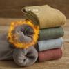 TsujiYa Thick Warm Socks for and Cute and Warm and Comfortable for Cold Made of Cotton with a Fleece Lining and Odor Sizes Set of Women's Knee-High
