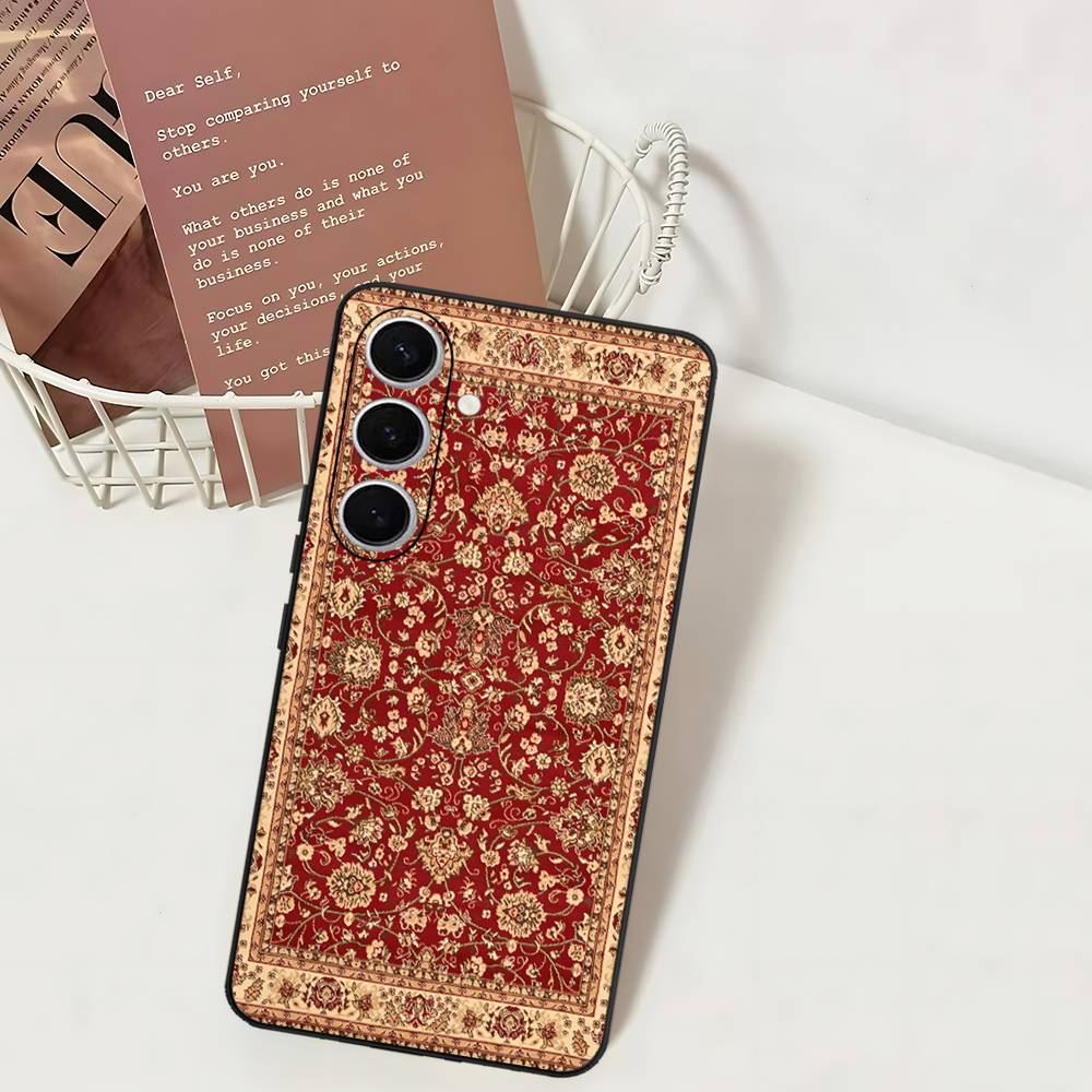 Custodia per Telefono con Motivo Floreale Tappeto Persiano Per Samsung S 24 Fe 25 Ultra Plus 20 Lite 21 30 22 23 24 22 Ultra 5G Fundas