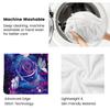 Galaxy & Rose Print thin Flannel Blanket for Bedrooms,Living Rooms,Sofas Blankets,Lunch Breaks,blankets fluffy blanket