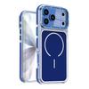 Luxury Two Tone Border Clear Strong Magnetic Phone Case for 17 Air 16 15 14 Plus 13 12 17 Pro Max 16e For Magsafe Cover