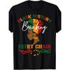 Men'S & Women'S Black History Breaking Every Chain T-Shirt - African Empowerment Graphic Tee with Pan-African Colors, "Breaking