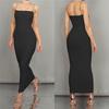 Women's Suspender Dress, Summer New Sexy Slim Fit Solid Color Long Skirt