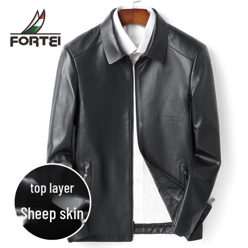 

Futting Men s Autumn Premium Sheepskin Leather Jacket M 48