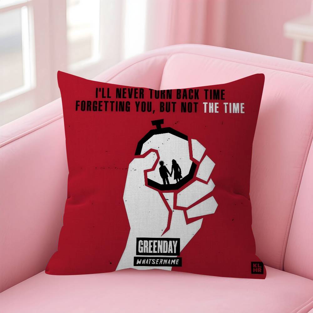 GGreen DDay Band Album Maple Design Cushion Cover Happy Autumn Harvest decor Holiday Decorati Pillow Cover