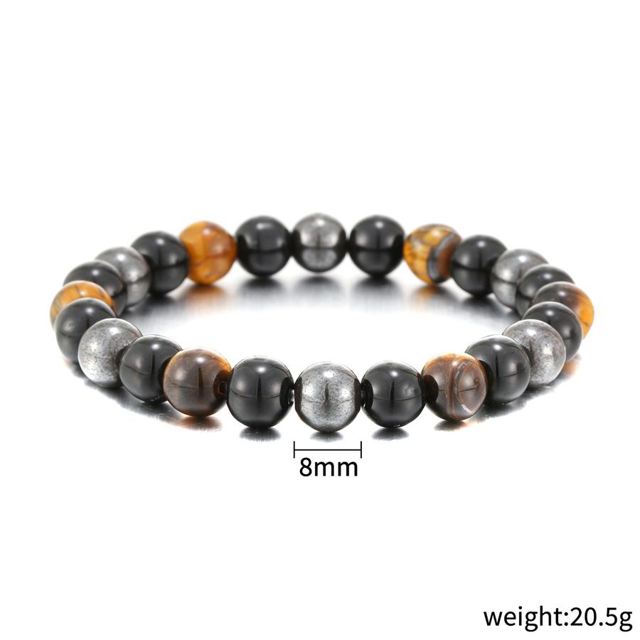 

Gifts for Boyfriend Yoga Bangle Natural Hematite 8MM and 10MM Bead Elastic Bracelet for Men Wholesale 19cm